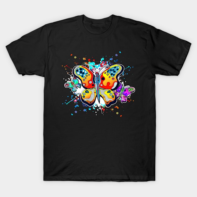 Colourful Butterfly Pretty T-Shirt by Near-Face Goddess